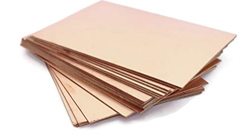 Image of Electronic Spices PACK OF 5 15 x 10 cm Single Side Copper Clad Laminate Circuit Board Glass Epoxy FR4 PCB