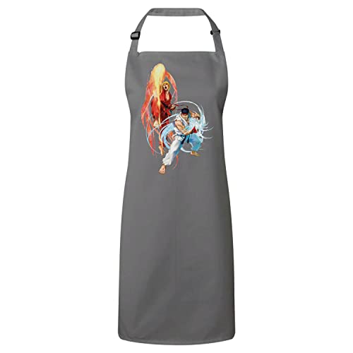 Tablier Ryu et Ken cuisine geek pour animer vos soirées burger