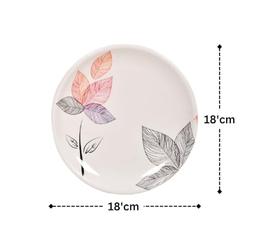 Image of Golden Fish Melamine Small Serving Snack Plates (Set of 4) - 7-Inch BPA-Free, Durable, Stylish Snack Plates for Appetizers, Desserts, & Parties (NPS-2)