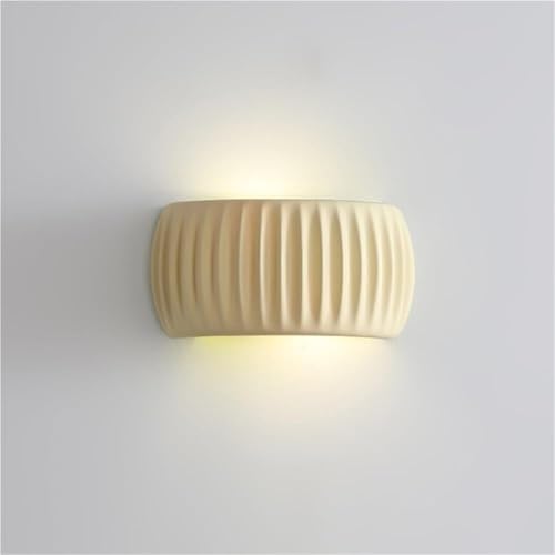 Modern Minimalist Wall Sconce Ribbed Finish Half Cylinder Wall Light