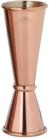 A Bar Above Premium Japanese Jigger with 8 Measurements Inside - Rolled Lip, Double Jigger for Bartending & Measuring Cocktails - Professional & Heavy-Duty 304 Stainless Steel Cocktail Jigger 1oz/ 2oz