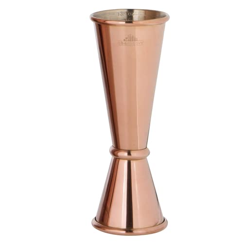 A Bar Above Premium Japanese Jigger With 8 Measurements Inside - Rolled Lip, Double Jigger For Bartending & Measuring Cocktails - Professional & Heavy-Duty 304 Stainless Steel Cocktail Jigger 1Oz/ 2Oz #TOP4