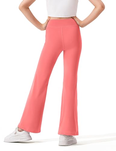 Image of HASMES 3 Pack Girls Flare Leggings Kids Bell Bottom Dance Yoga Pants Activewear