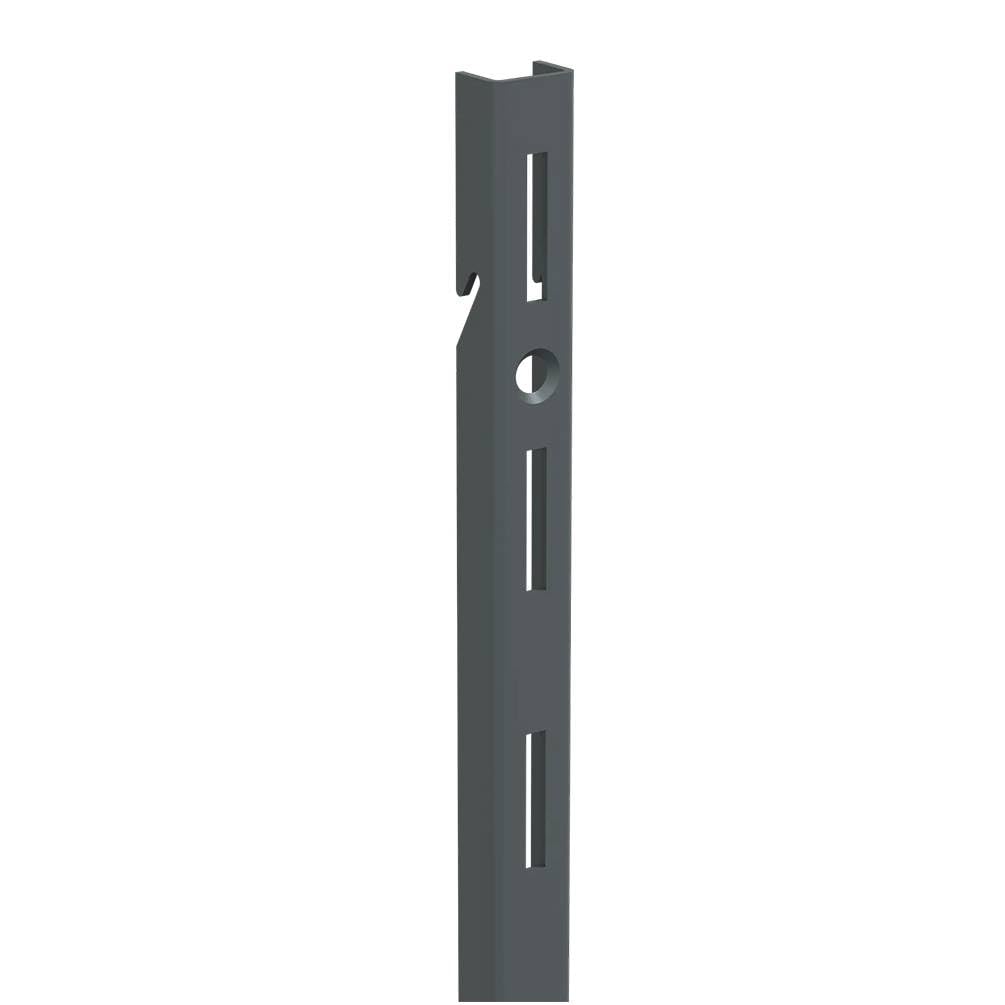 Montants muraux rainurés Integri anthracite pour étagères modulaires stables
