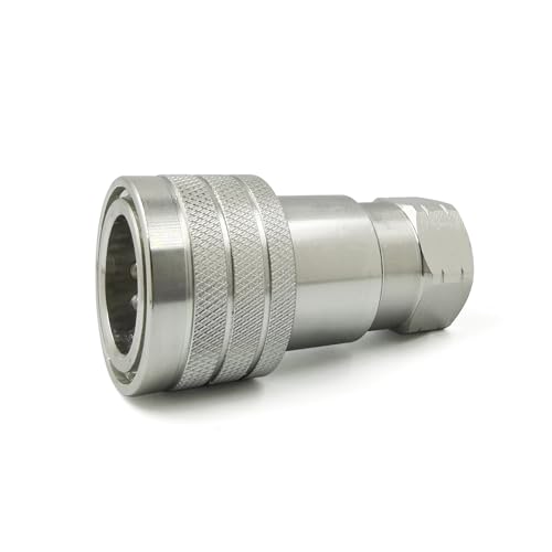 Image of 1 /2 inch NPT Thread ISO 7241-A Hydraulic Quick Connect Couplings with Dust Caps Compatible Parker 6600 Series