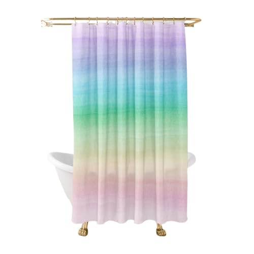 Rideau de douche ombré vert sauge en tissu polyester imperméable 200x180cm - 2