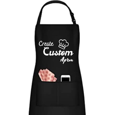 Be Buz Personalised Apron Customised Aprons Printed Kitchen BBQ grill chef Aprons for Men Women Cover