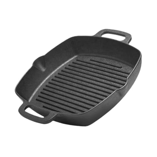 Gcljlmy Plancha de hierro fundido sartén parrilla cuadrada Pan antiadherente Teppanyaki sartén al aire libre parrilla para cocina de carne