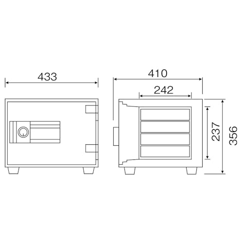 ダイヤセーフ 家庭用耐火金庫 NE34-4 (テンキータイプ MEK34-4 ブラックモデル) の商品画像 6
