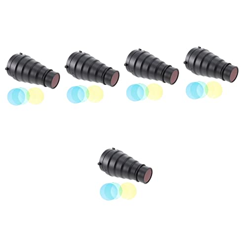 NUSITOU 5 Juegos De Filtros De Aleación De Estudio De Haz Monolight Cónico Equipo De Kit De LED De Panal Tubo Estroboscópico Rejilla De Flash Fotográfico Profesional De Aluminio con