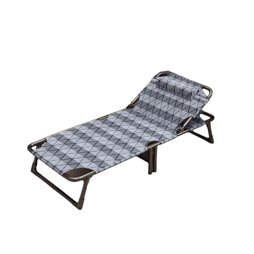 MRVAKDYDI Cuna de Camping Cama de Camping, Marco de Cama Plegable de Alta Resistencia con reposacabezas Construcción de Acero Resistente Alta Capacidad de Carga