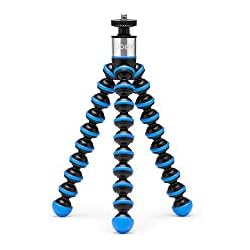 Tripode Joby Gorillapod JOBY GorillaPod GO Azul, Trípode Flexible con Cabeza de Bola y Montura GripTight 360 para Smartphone, Trípode de Cámara Compacta Mirrorless o Dispositivos hasta 0,5 kg, JB01864-0WW, Azul