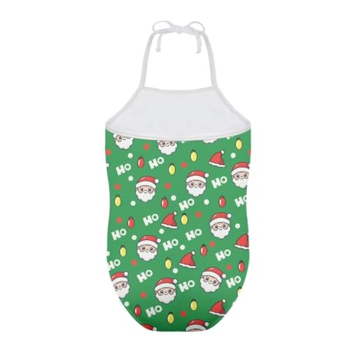 Image of Christmas Girls One-Piece Swimsuits Beach Halter Swimwear Bathing Suit for 3-10 Years