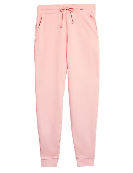 Image of Marks & Spencer Women's Cotton Solid High Rise Regular Fit Jogger