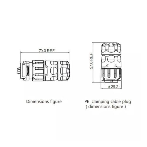 Connecteur 4 broches etanche M20 pour eclairage de jardin et sonorisation exterieure - 4