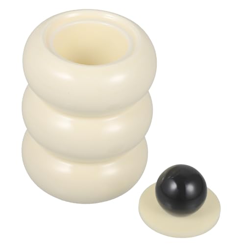 BRIGHTFUFU Ceramic Toothpick Jar Cotton Pads Toothpicks Outdoor Swab Jar Toothpick Organizer Lightweight Swab Holders Toothpick Storage Holder Cotton Pad Container Small Jar Beige Ceramics