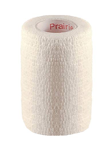 Image of 4 Inch Vet Wrap Tape Bulk (White) (Pack of 6) Self Adhesive Adherent Adhering Flex Bandage Grip Roll for Dog Cat Pet Horse
