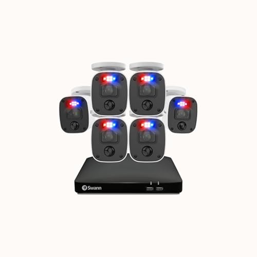 Swann Home Wired 2K DVR Security System - 6 Camera Kit w Mic and