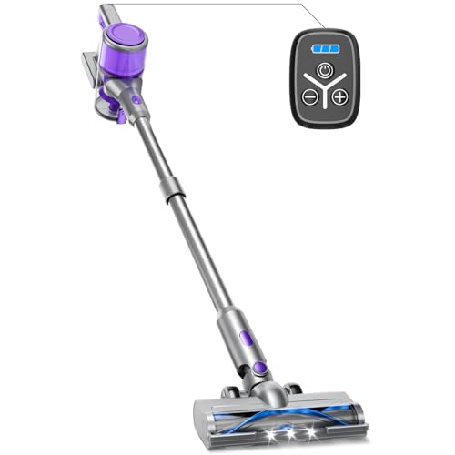 KIKETECH Cordless Vacuum Cleaner, 8 in 1 Vacuum Cleaners,1.2 L Dust Cup, Rechargeable Vacuum Pet for Hair, Carpet, Hardfloor,Purple