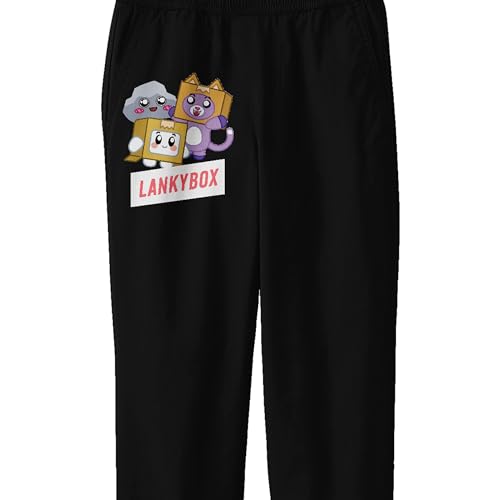 Bioworld LankyBox Characters LankyBox Youth Black Jogger Pants2