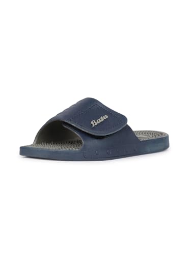 Bata Men's Blue Slip-on Slide 8 UK - Image 2