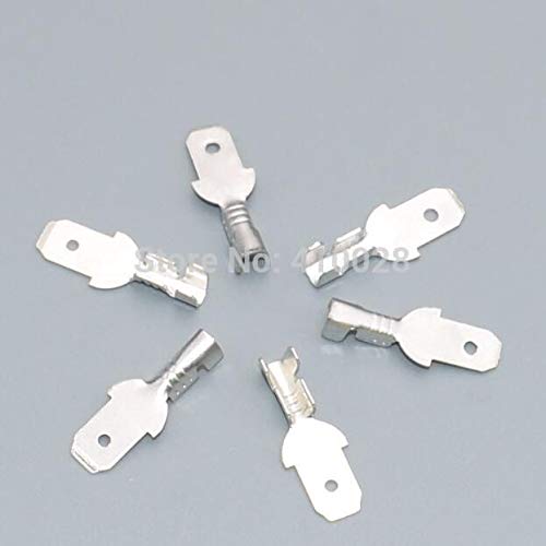 Davitu Cables, Adapters & Sockets - shhworldsea copper and cover 4.8mm male female Crimp Terminal Spade Connector thickness car socket - (Color Name: 2000male)