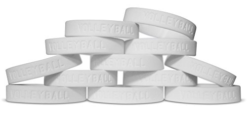 Novel Merk 12-Piece Tight Volleyball White Party Favor School Carnival Prize Sports Silicone Wristband Bracelet