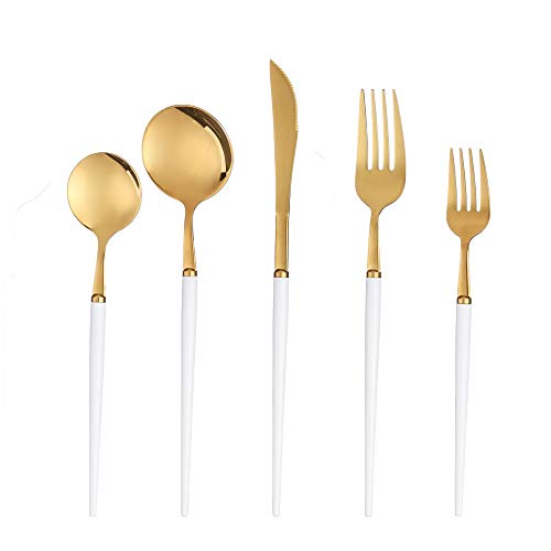 Artthome Cutlery Set - Silverware Set for 4 - Stainless Steel White