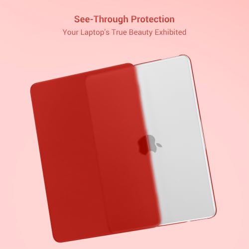 Image of MOSISO Compatible with MacBook Neo Case 13 inch 2026 A3404 A18 Pro Chip | 4 in 1 Kit Precision Fit Crack & Scratch Resistant Protective Hard Shell Case Cover, Red
