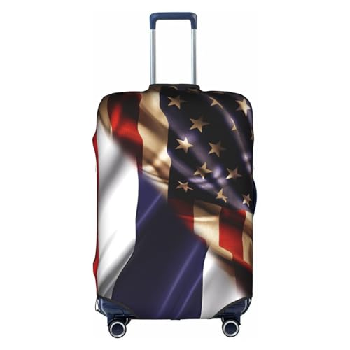 Travel Luggage Cover Combined Thailand And Usa Flag Fashion Washable Baggage Suitcase Protector Fit For Luggage Large