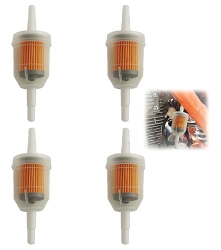 TAKONE 4 Stück 6mm Benzinfilter Motorrad Moped Rasenmäher – Hochwertiger Kraftstofffilter mit Magnet, Transparentem Gehäuse – Universell, Langlebig, Sichtbar für einfache Wartung