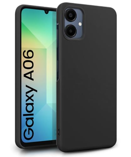 Image of WOW IMAGINE Slim Frameless Back Cover for Samsung Galaxy A06 | Ultra Thin Lightweight Design & Camera Protection | Soft Matte Silicone Flexible Mobile Case (Black)
