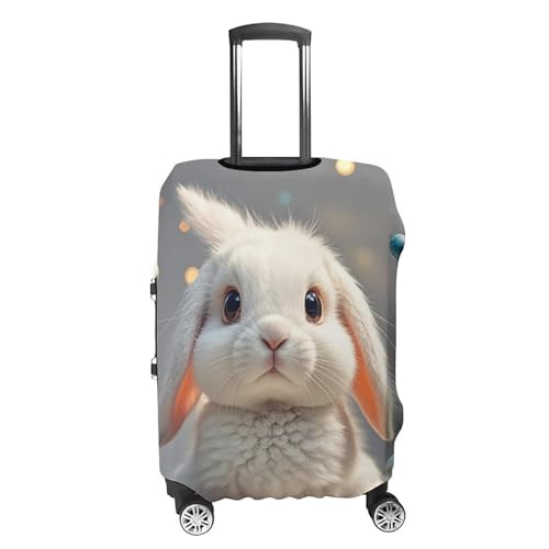 Cute Easter Bunny Printed Luggage Cover Protector, Fits 18-32 Inch Luggage4