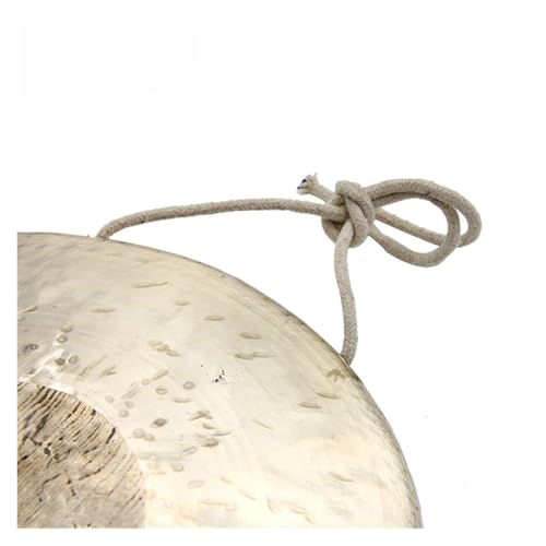 Gong chinois de méditation en bronze de 30 cm avec corde de suspension pour maison - 5
