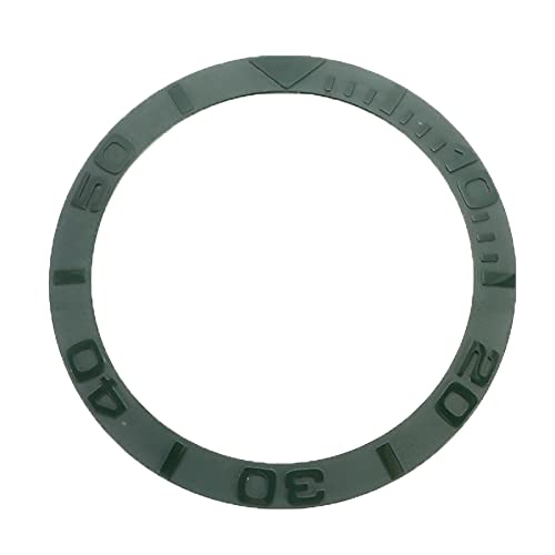 Fymlok Men's Green Watch Bezel Ring,Watch Insert Loop 38Mm Ceramic Watch Bezel Insert For 40Mm Watch Face Inner Diameter 30.7Mm Watches Replacet Accessories(Green)