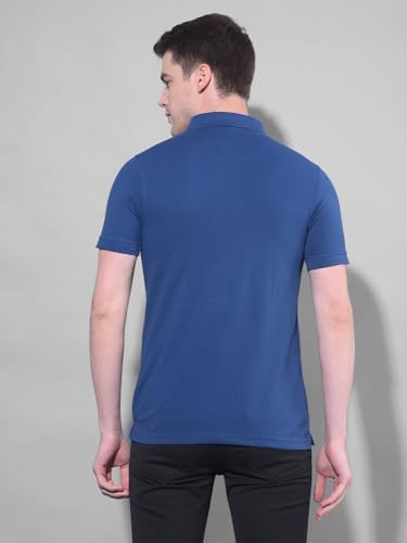 Image of Dollar Men's Pack of 1 Solid Cotton Blend Polo Neck T-Shirt