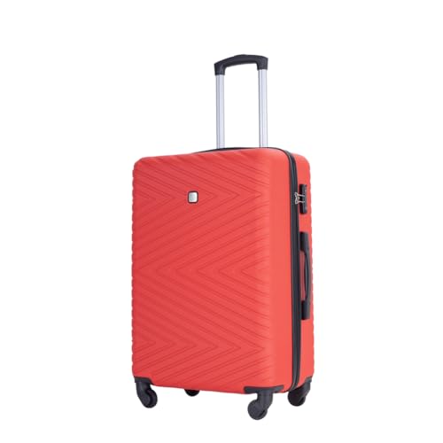 Lightweight 4-Piece ABS Luggage Set for Stress-Free Travel, Includes 16", 20", 24", and 28" Suitcases, Red3