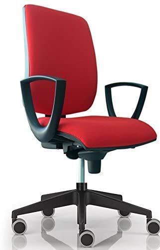 Vinsetto Sedia Ergonomica e Regolabile da Ufficio con Schienale a Rete Rosa