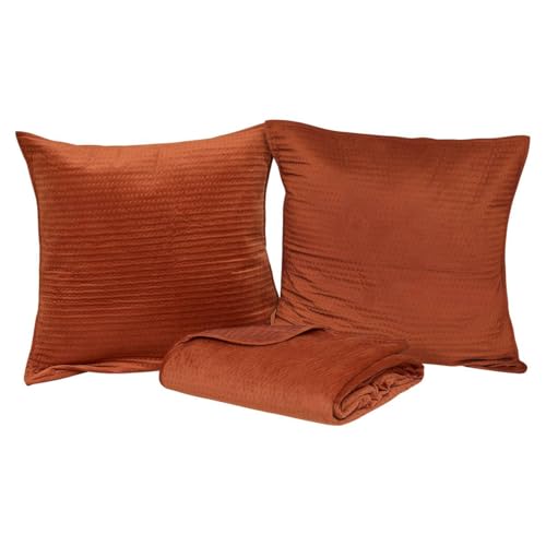 Atmosphera - Dessus de lit Lilou Terracotta 260x240cm