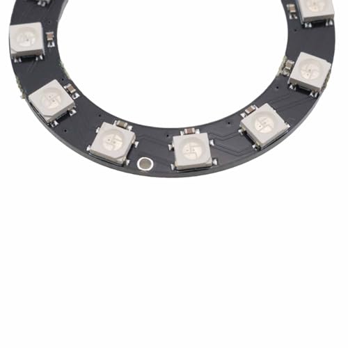 2 piezas controlador anillo luz RGB WS2812 12 LEDs miniatura 5