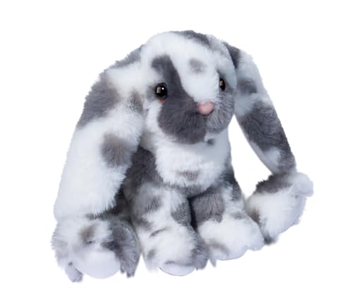 Plush Grey and White Spotted Bunny by Douglas