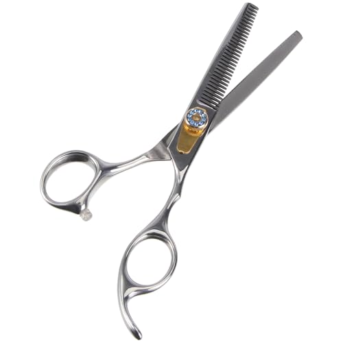 TEHAUX Tijeras de Peluquería Dentadas de Acero Inoxidable Tijeras para Entresacar el Cabello Herramienta Profesional para Corte de Pelo Salón y Uso Doméstico