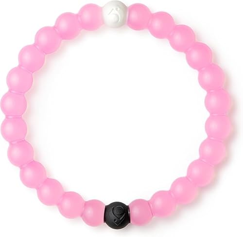 Lokai Silicone Beaded Bracelet for Breast Cancer Awareness - Light Pink, (Extra Large, 7.5 Inch Circumference) - Silicone Jewelry Fashion Bracelet Slides-On for Comfortable Fit for Men & Women