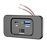 高効率タイプ C および USB 2 ポート充電ソケット急速充電キャンピングカー、バス、船舶用