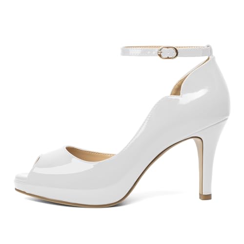 Image of AUMOTED High Heels Pumps Platforms Shoes for Party Daily 3.4 inch Dressy Pumps