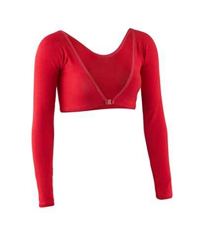 Sleevey Wonders Women's Basic Long Jersey Sleeves S Red