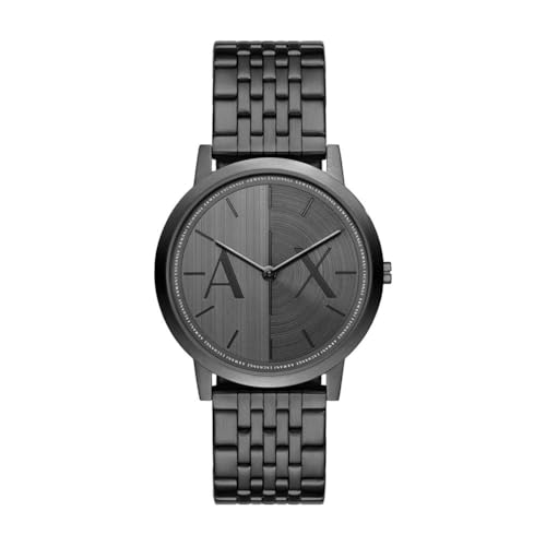 Armani Exchange Reloj para Hombre, Movimiento de Cuarzo a Dos Agujas y 40 mm de tamaño de Caja con Correa de Acero Inoxidable o Piel, Carbón Armani Exchange Reloj para Hombre, Movimiento de Cuarzo a Dos Agujas y 40 mm de tamaño de Caja con Correa de Acero Inoxidable o Piel, Carbón