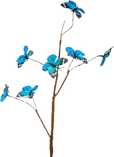 YCHTEWY ramas artificiales con mariposas decorativas miniatura 1