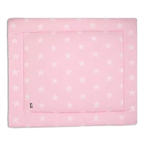 BO Baby’s Only – Gebreid boxkleed Star – Parklegger – Speelkleed – Baby Roze/Wit – 85×100 cm – Extra dik – Tweezijdig te gebruiken