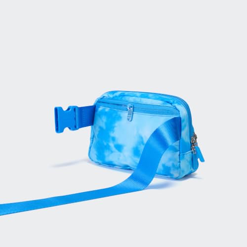 Image of Pander Nylon Crossbody Belt Bag with Excess Strap Keepers, 6-Pocket Adjustable Sling Fanny Pack for Travel and Everyday Carry, Cloud Blue